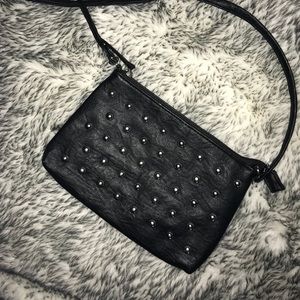 Circle studded side purse